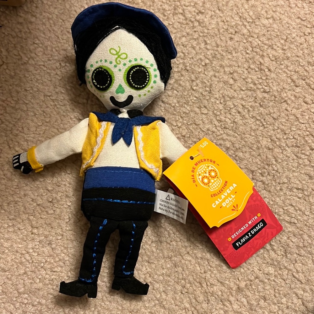 NWT  Calavera Shelf Sitter Doll - Flavia Z Drago